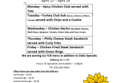 Sunflower Grill Daily Special. See the attached PDF for a readable copy.